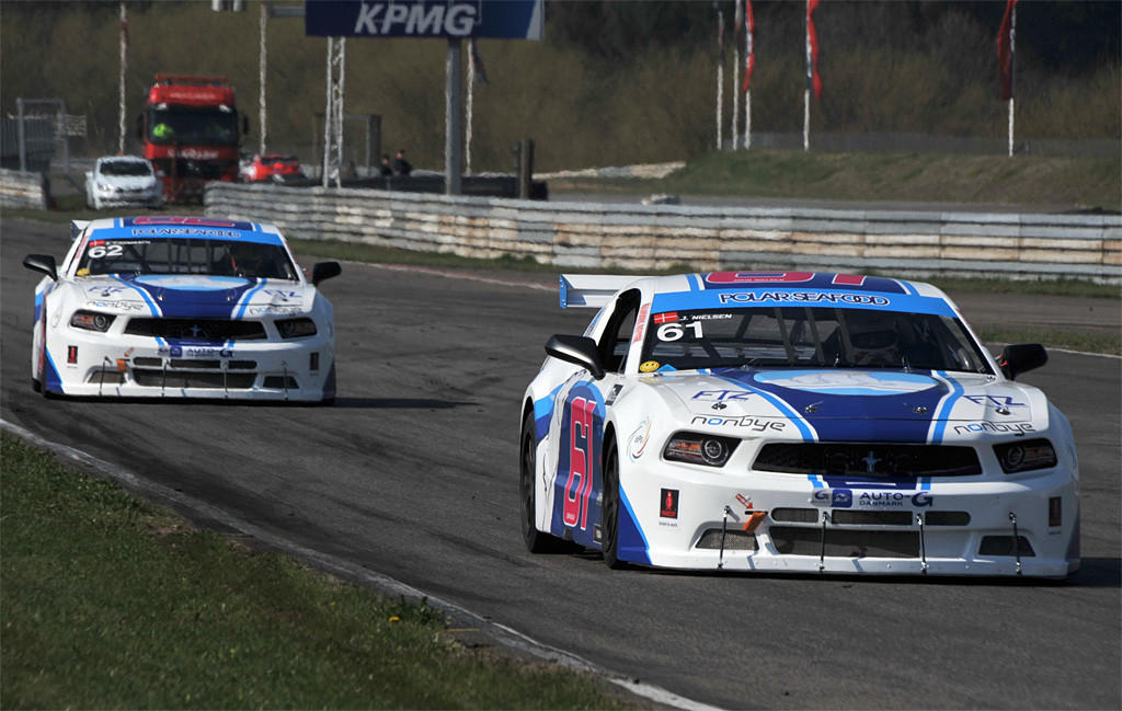 John Nielsen (#61) blev årets første vinder i Auto-G DTC ved OK Padborg Open
(Foto: Morten Alstrup)